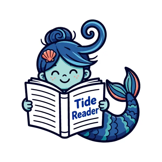 Mermaid With Bun Reading Book
