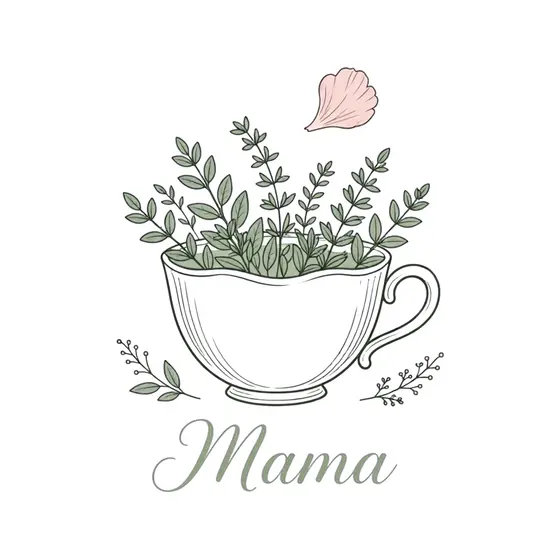 Sage Herb Teacup With Mama