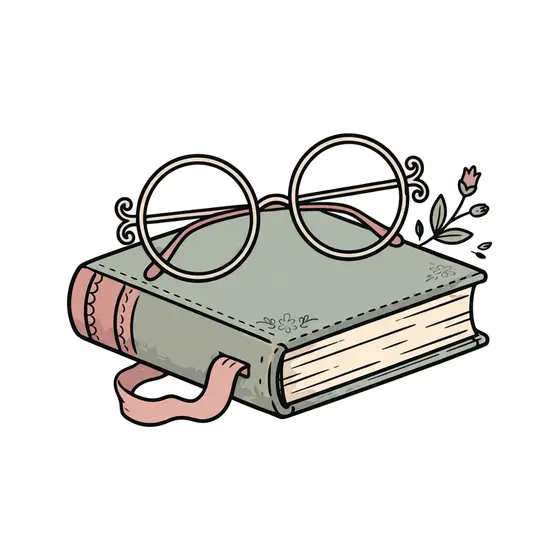 Round Spectacles On Sage Book