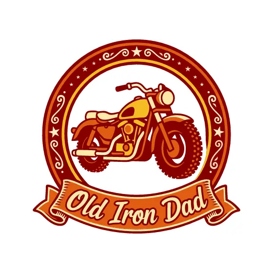 Vintage Motorcycle Badge with Banner