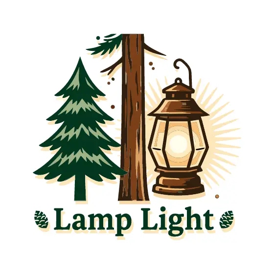 Lantern With Pines And Lamp Light Badge