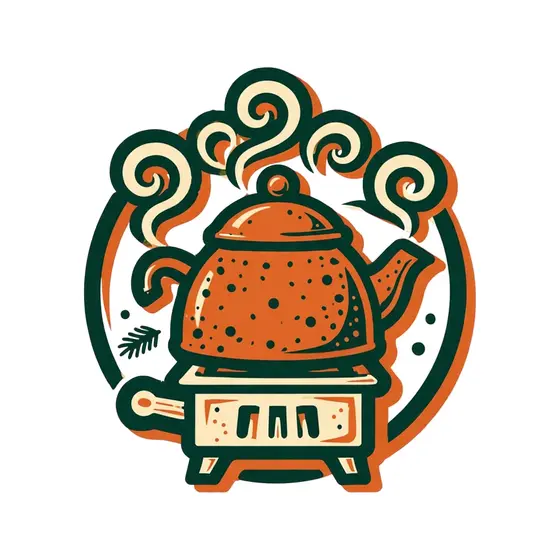 Rust Kettle on Stove With Steam