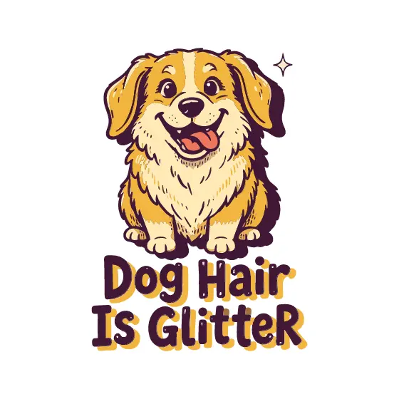 Cheerful Corgi With Glitter Quote