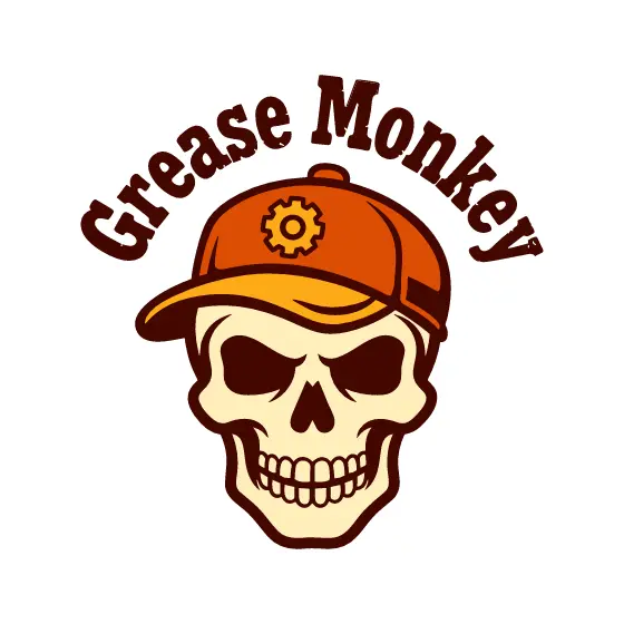 Skull With Orange Gear Cap