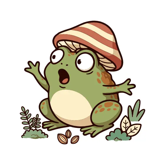Frog Arms Raised Striped Cap