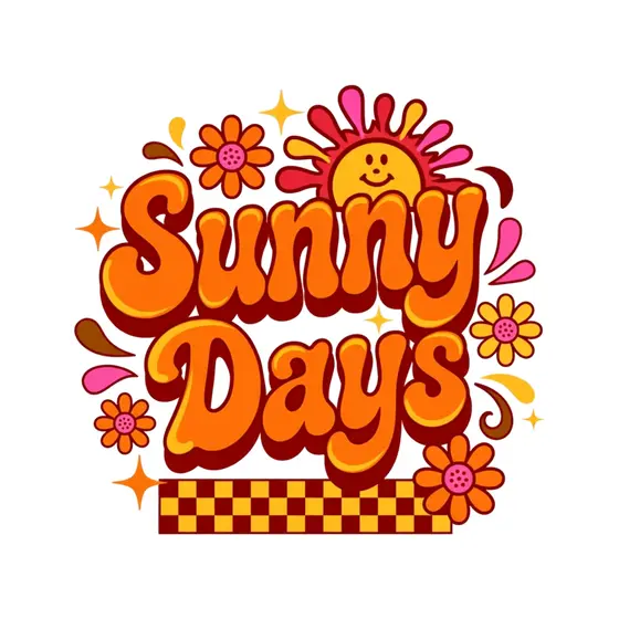 Red Sunny Days Sparkle Border