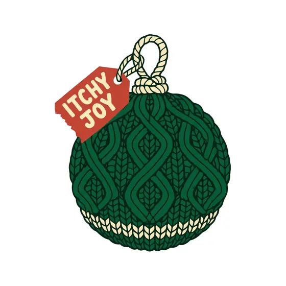 Tilted Cable Knit Bauble With Tag
