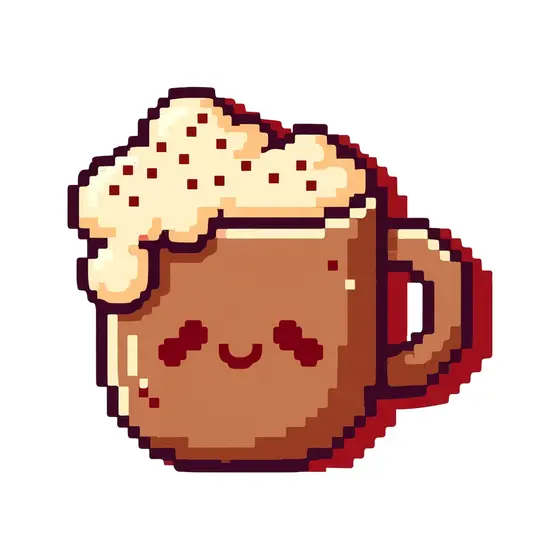 Pixel Eggnog Mug With Smiling Face