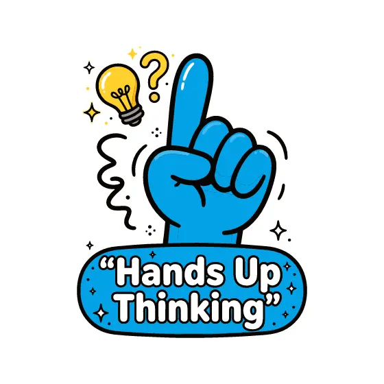 Blue Hand With Question Mark