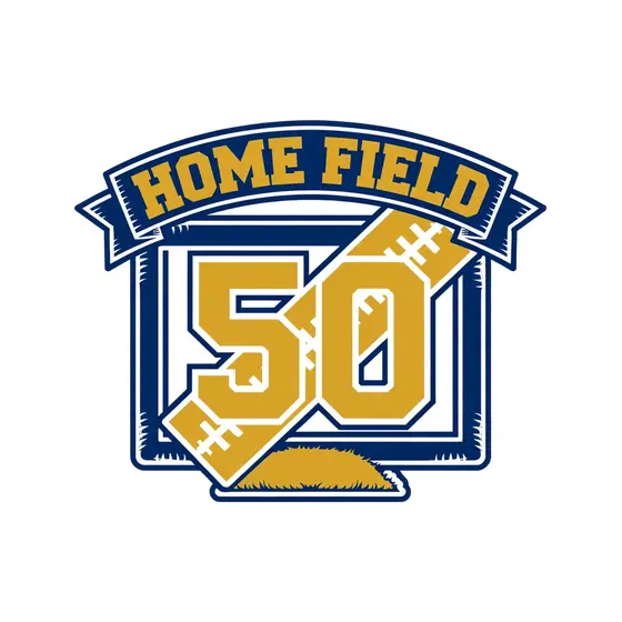 Gold Home Field 50 Yard Line Badge