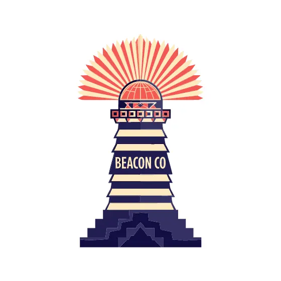 Art Deco Sunburst Lighthouse With Beacon Co