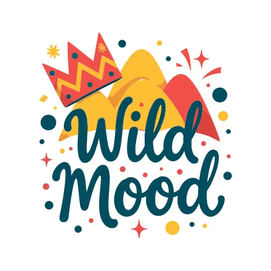 Teal Script Wild Mood With Crown