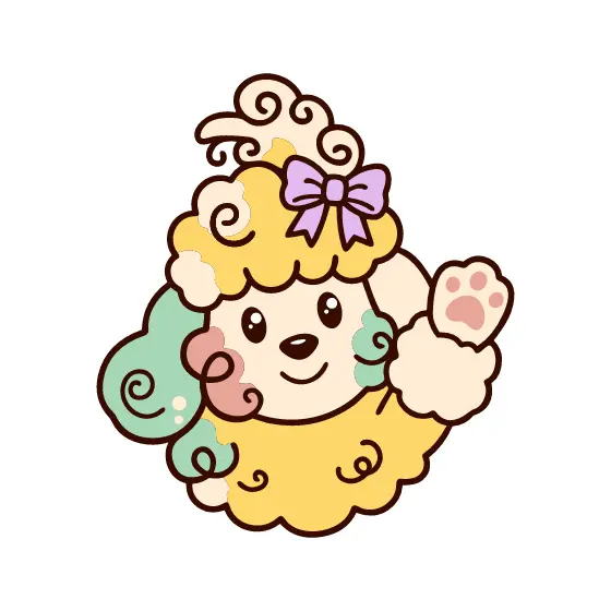 Butter Yellow Poodle Waving Hello
