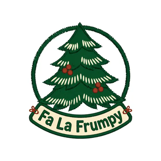 Tilted Pine Tree Banner Badge
