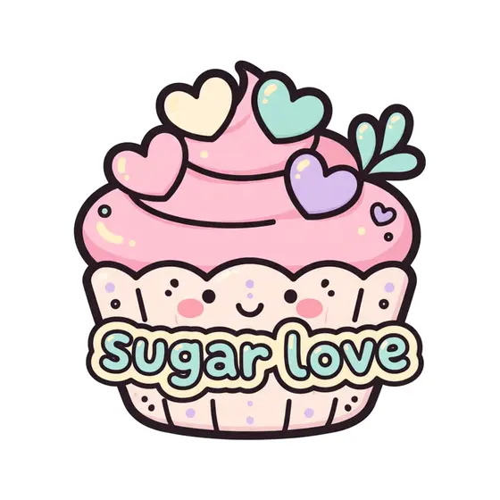 Cupcake With Mint Sprigs Sticker