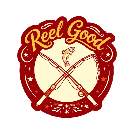 Retro Reel Good Fishing Badge