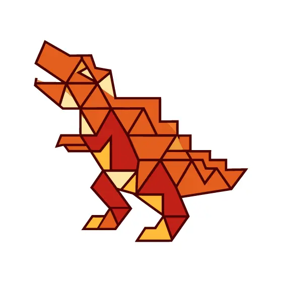 Angular Triangle T-Rex in Stride