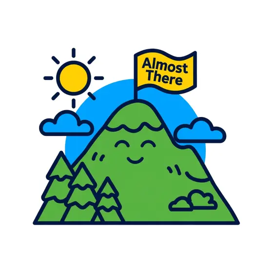 Smiling Mountain With Pine Trees