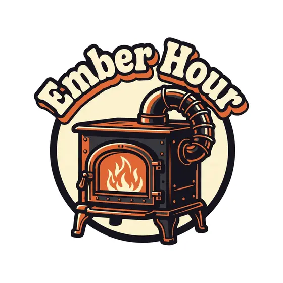 Cast Iron Woodstove With Ember Hour Lettering
