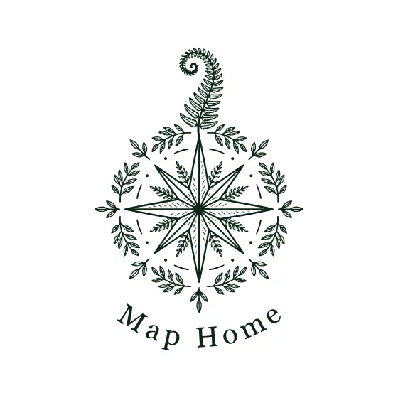 Compass Star With Wreath Ring