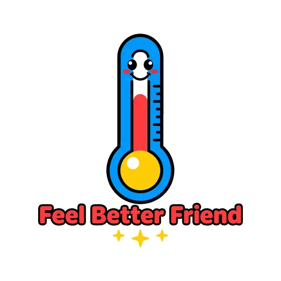 Blue Thermometer Happy Face Feel Better Friend