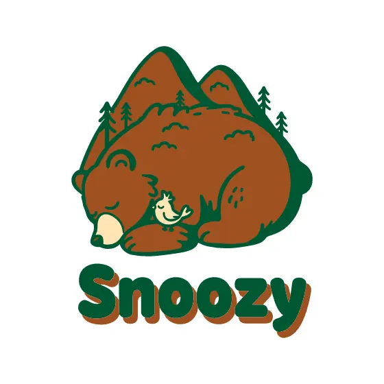 Sleeping Bear Snoozy Duotone Sticker