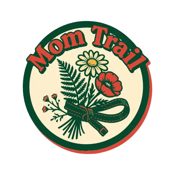Mom Trail Badge with Belted Wildflower Bundle