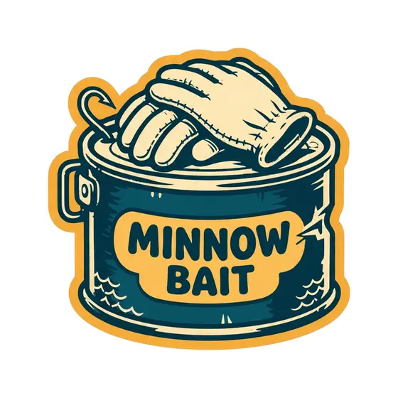 Bait Can With Hook And Gloves