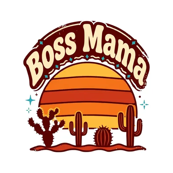 Arched Boss Mama Desert Scene