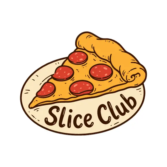 Pepperoni Slice Club Sticker Mustard Plate