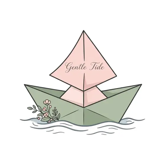Paper Boat With Gentle Tide
