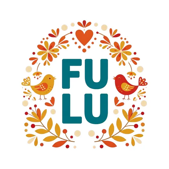 Teal Fu Lu Folk Art Arch
