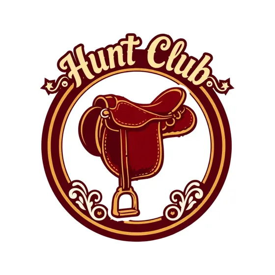 Hunt Club Badge With Leather Saddle