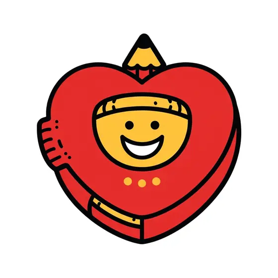 Heart Pencil Case With Zipper Detail