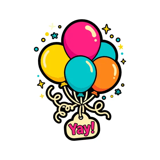 Yay Balloon Bunch With Tag