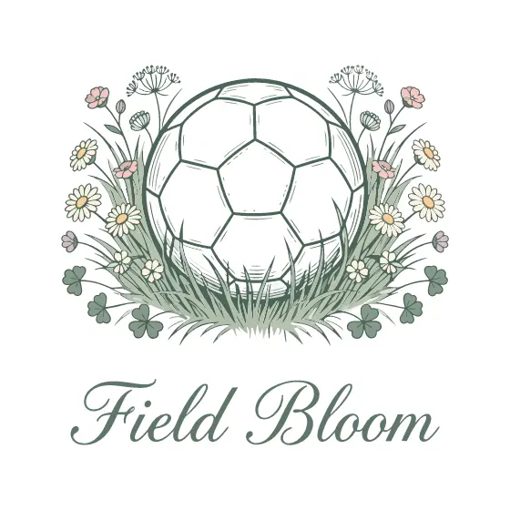 Soccer Ball With Clover and Daisy Wreath