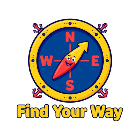 Compass With Smiling Red Needle