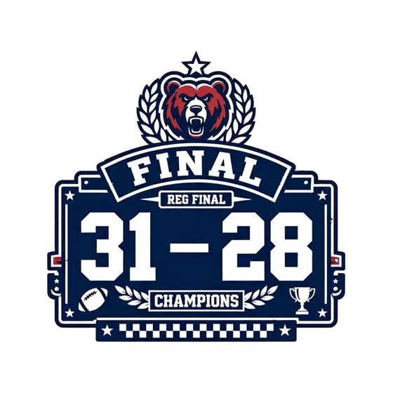 Bear Crest Scoreboard Champions 31-28