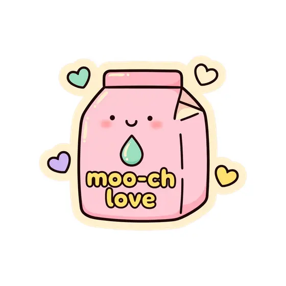 Pink Milk Carton Moo-ch Love