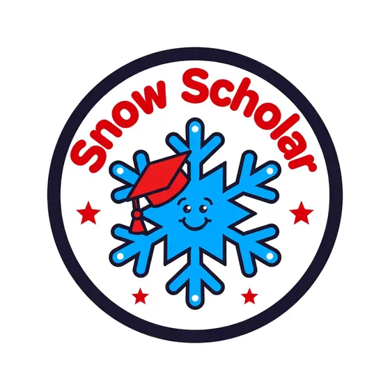 Round Badge Snowflake With Star Accents