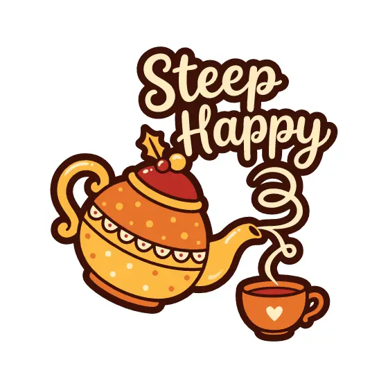 Teapot Pouring Steam Into Cup