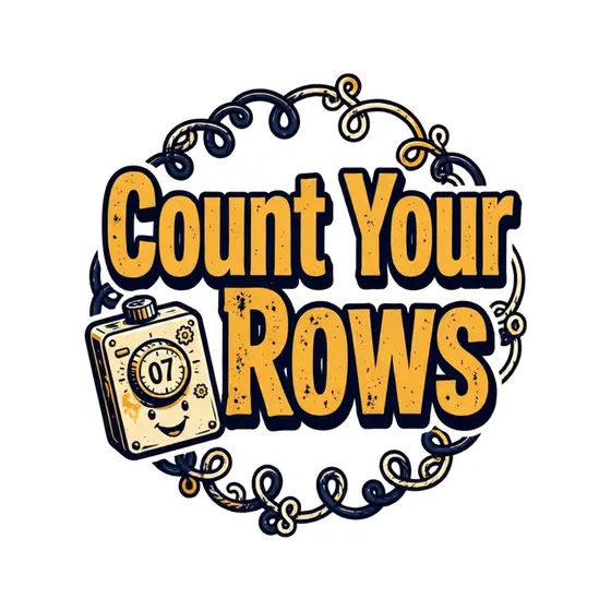 Mustard Lettering with Row Counter