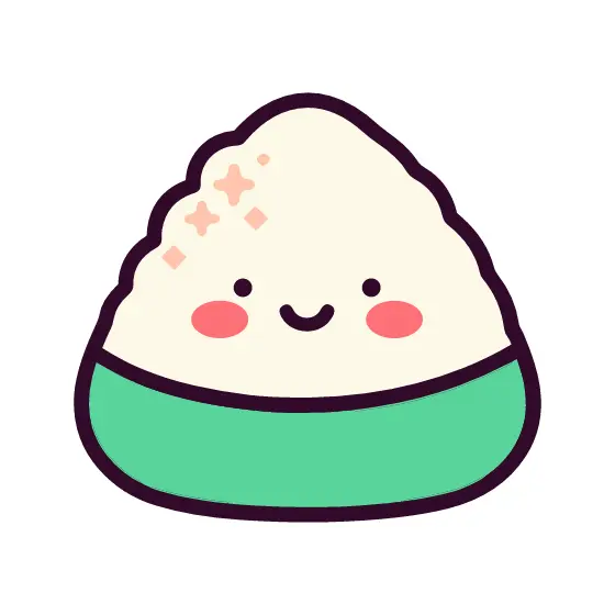 Smiling Onigiri Rice Ball With Nori