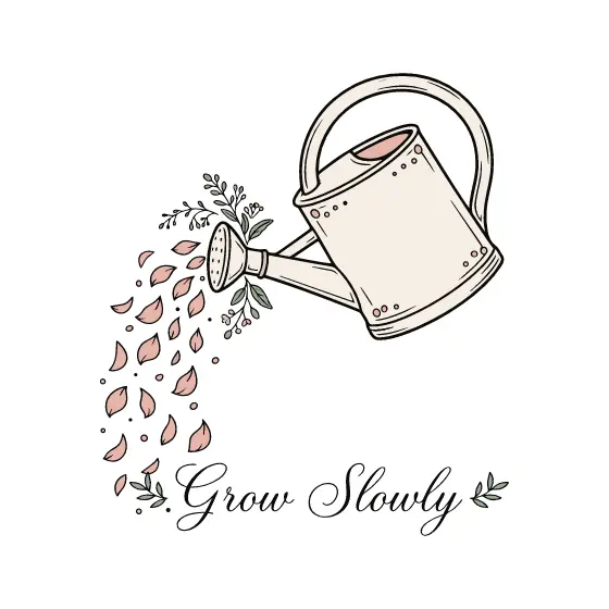Watering Can Spilling Petals Left Layout