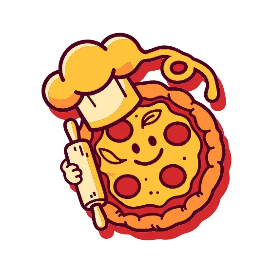 Chef Pizza Holding Rolling Pin