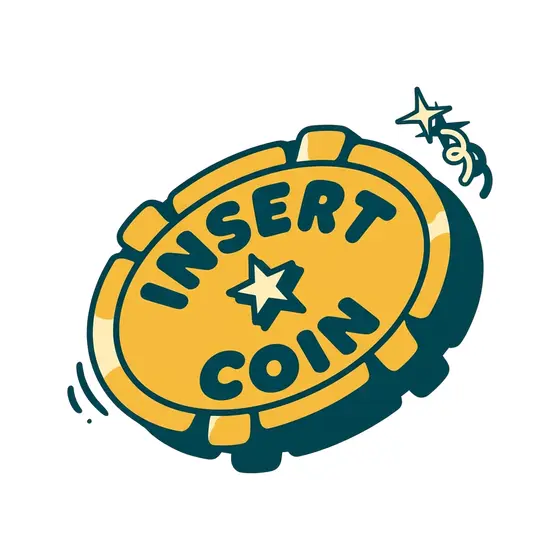 Insert Coin Token With Star Center