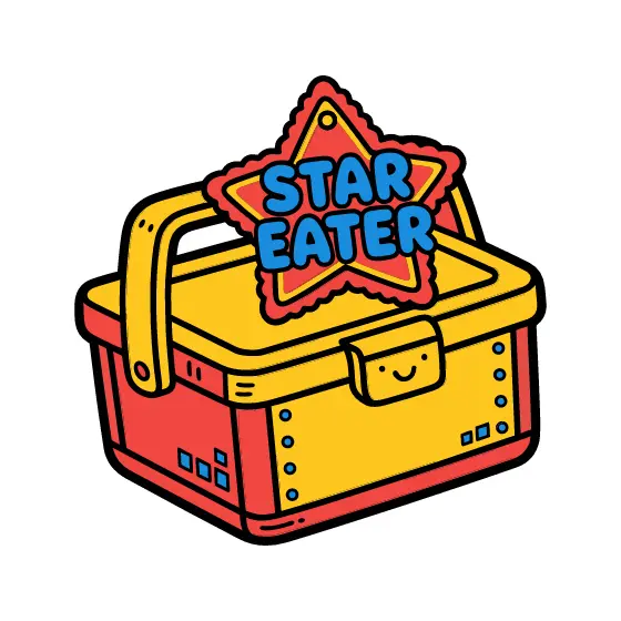 Yellow Lunch Box With Star Eater Badge