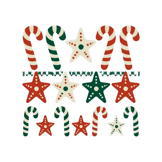 Starfish Candy Cane Band with Greenery