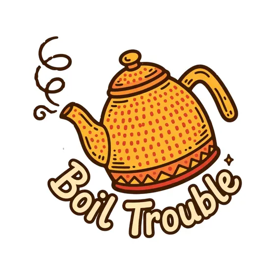 Dotted Teapot With Curved Handle