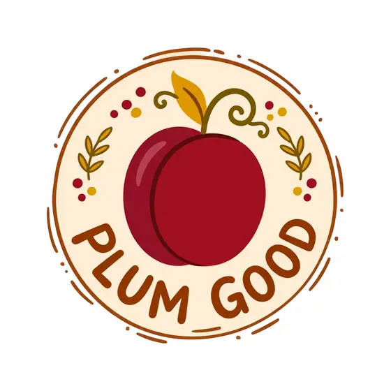 Plum Badge With Wheat Sprigs